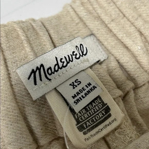 Madewell High Waist Linen Shorts - Light Tan - Picture 4 of 8